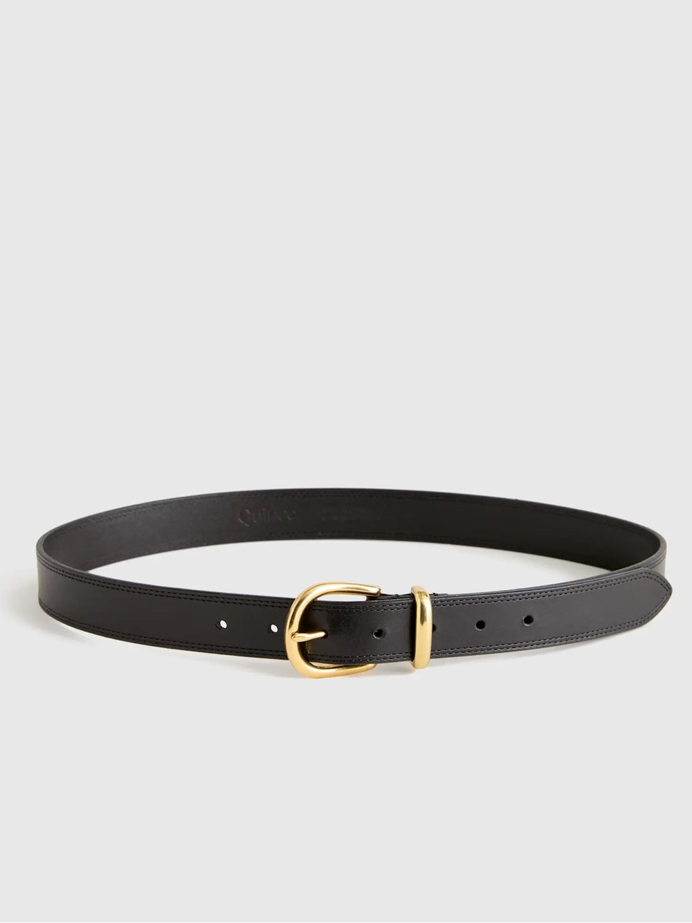 NWT Quince Allegra European Leather Belt in Black Size Medium